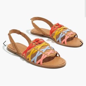 Madewell Maya Huarache Leather Multi Sandals size 9